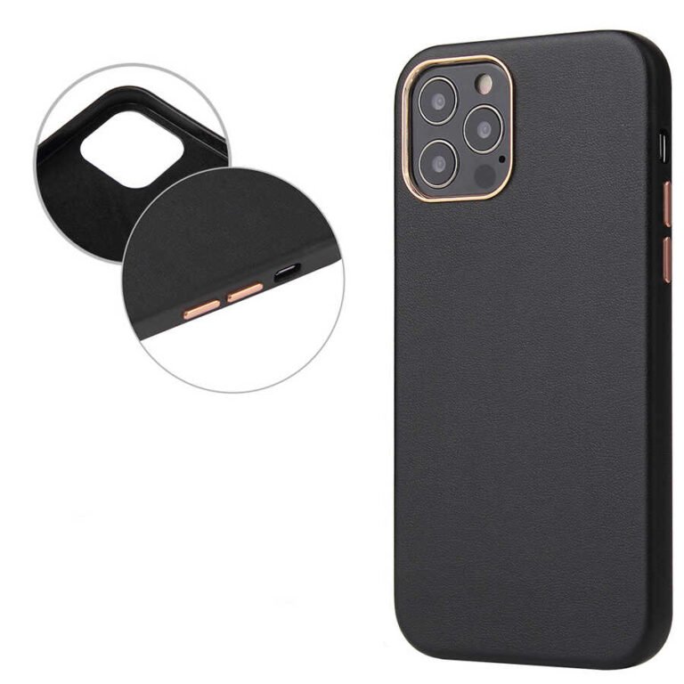 COVER LEATHER 2MM BENKS IP 12 PRO MAX 6.7 BLACK thumbnail 4