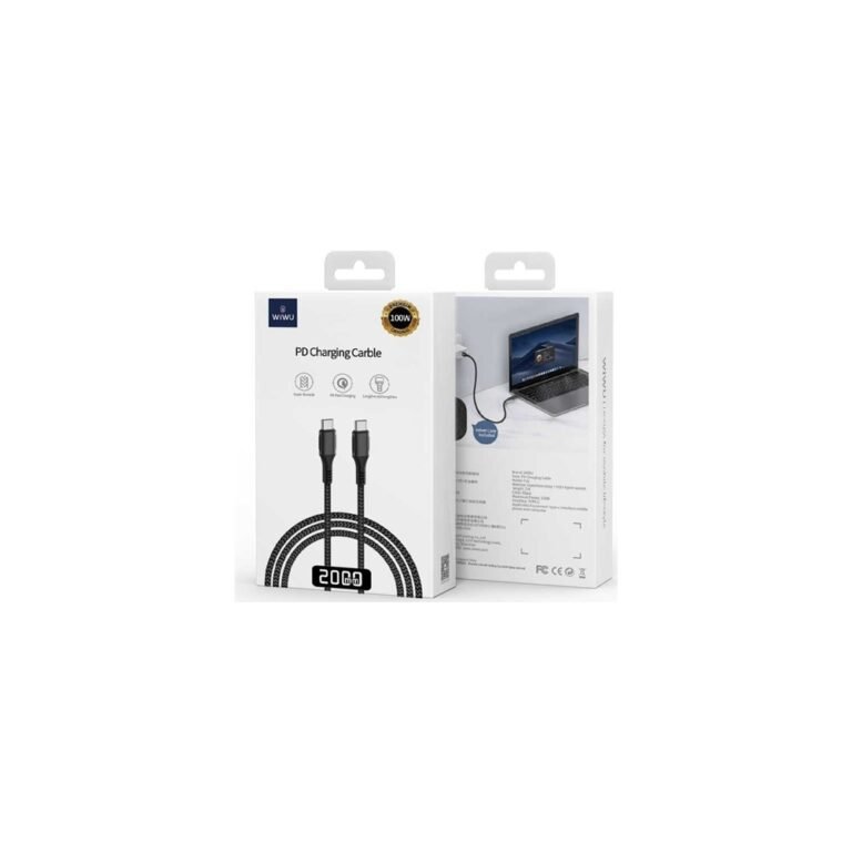 KABLLO TYPE-C WIWU F20 PD 2M BLACK thumbnail 2