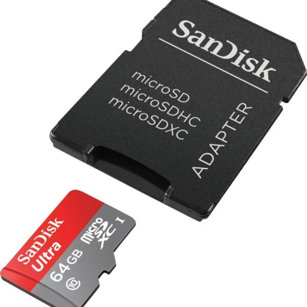 MICRO SDXC 64GB SANDISK ULTRA UHS-I CARD WITH ADAPTER