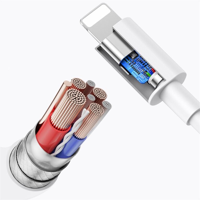 KABLLO TYPE-C LIGHTNING WIWU WP401 1.2m WHITE thumbnail 2