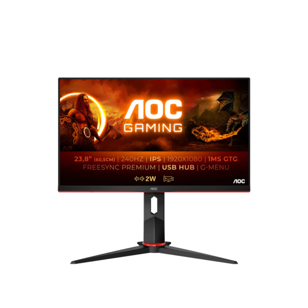 MONITOR GAMING 24" AOC 24G2ZU BLACK