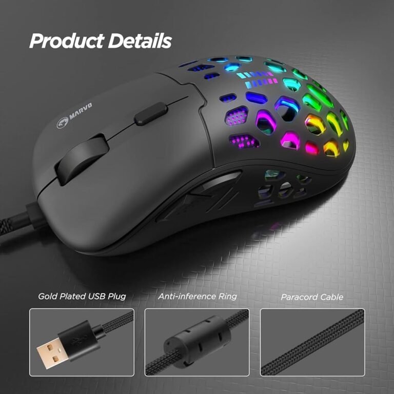 MOUSE GAMING MARVO G946 BLACK thumbnail 3