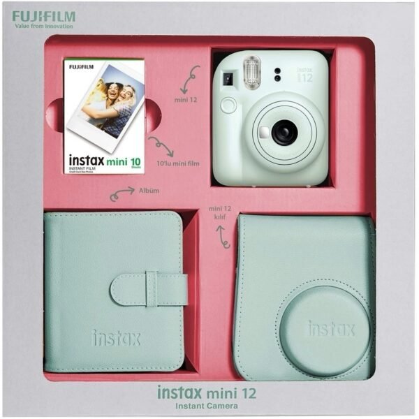 SET FOTOAPARAT FUJIFILM INSTAX MINI 12 MINT GREEN