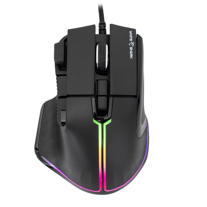 img_9409 MOUSE GAMIING WHITE SHARK MARROK GM-9006 BLACK - Image 1