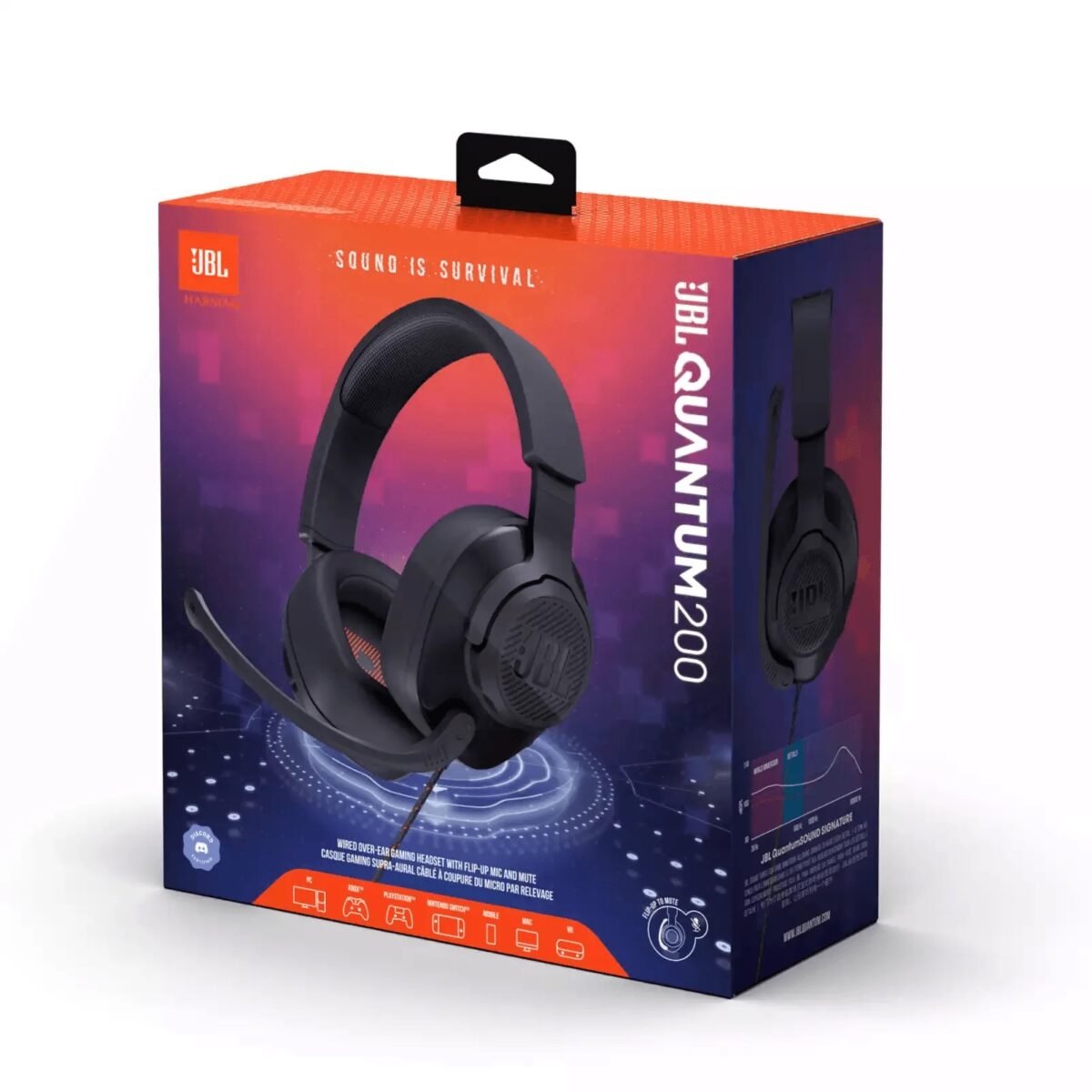 KUFJE GAMING JBL QUANTUM 200 BLACK - Image 2