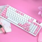 TASTIERE GAMING WIRELESS MARVO KG972W RGB WHITE PINK