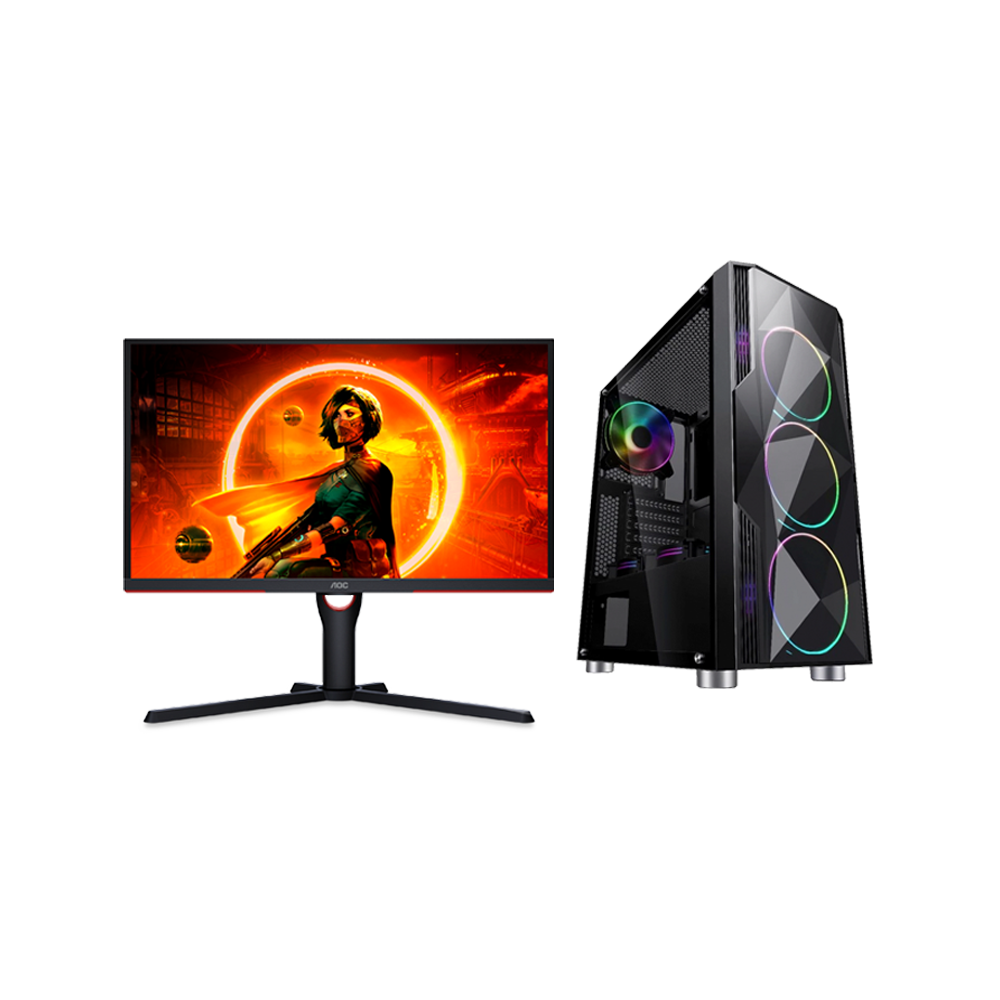 bundle 2 PC GAMING BUNDLE 1 dhe Monitor AOC 25G3ZM/BK 25'' - Image 1