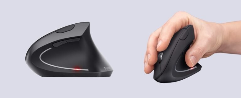 MOUSE ERGONOMIC WIRELESS TRUST VERTO BLACK thumbnail 2