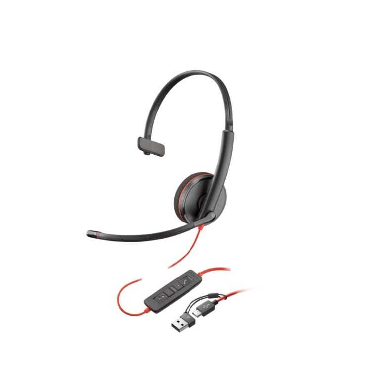 KUFJE POLY BLACK WIRE 3210 MONAURAL USB-C USB C/A BLACK