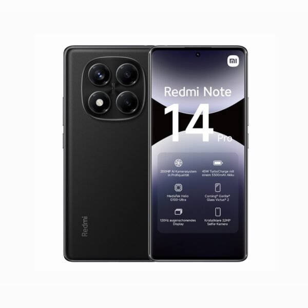 SMART PHONE XIAOMI REDMI NOTE 14 PRO 8/256GB MIDNIGHT BLACK