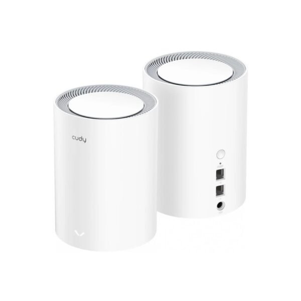 WI-FI 6 MESH SYSTEM CUDY M1800 AX1800 DUAL BAND 5GHz 1201Mbps 2 PACK  WHITE