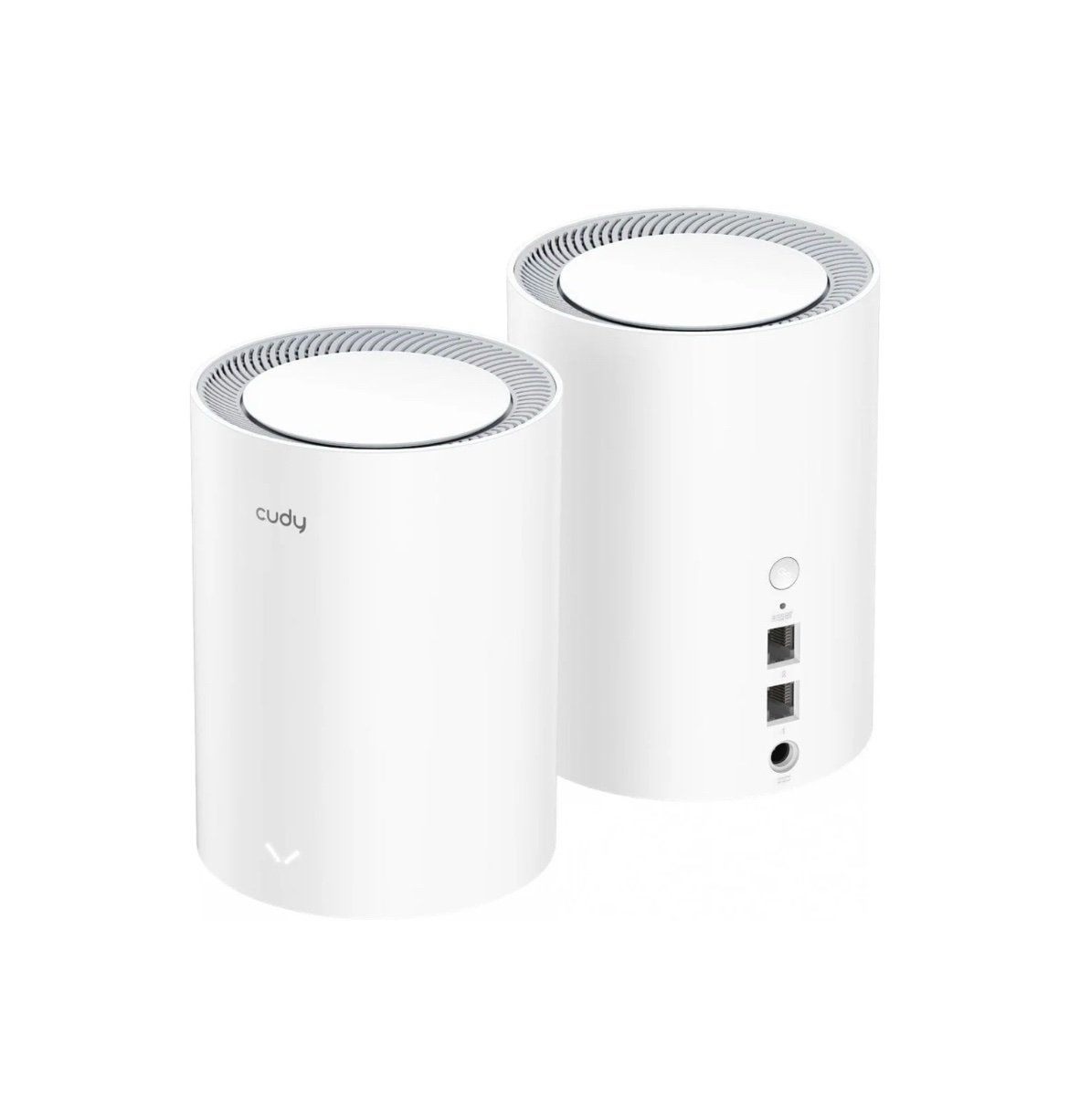 img_9429-2 WI-FI 6 MESH SYSTEM CUDY M1800 AX1800 DUAL BAND 5GHz 1201Mbps 2 PACK WHITE - Image 1