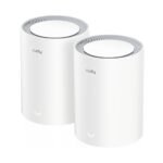 WI-FI 6 MESH SYSTEM CUDY M3000 AX3000 DUAL BAND 5GHz 6600Mbps 2 PACK  BLACK