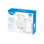 WI-FI 6 MESH SYSTEM CUDY M3000 AX3000 DUAL BAND 5GHz 6600Mbps 2 PACK  BLACK - Image 2