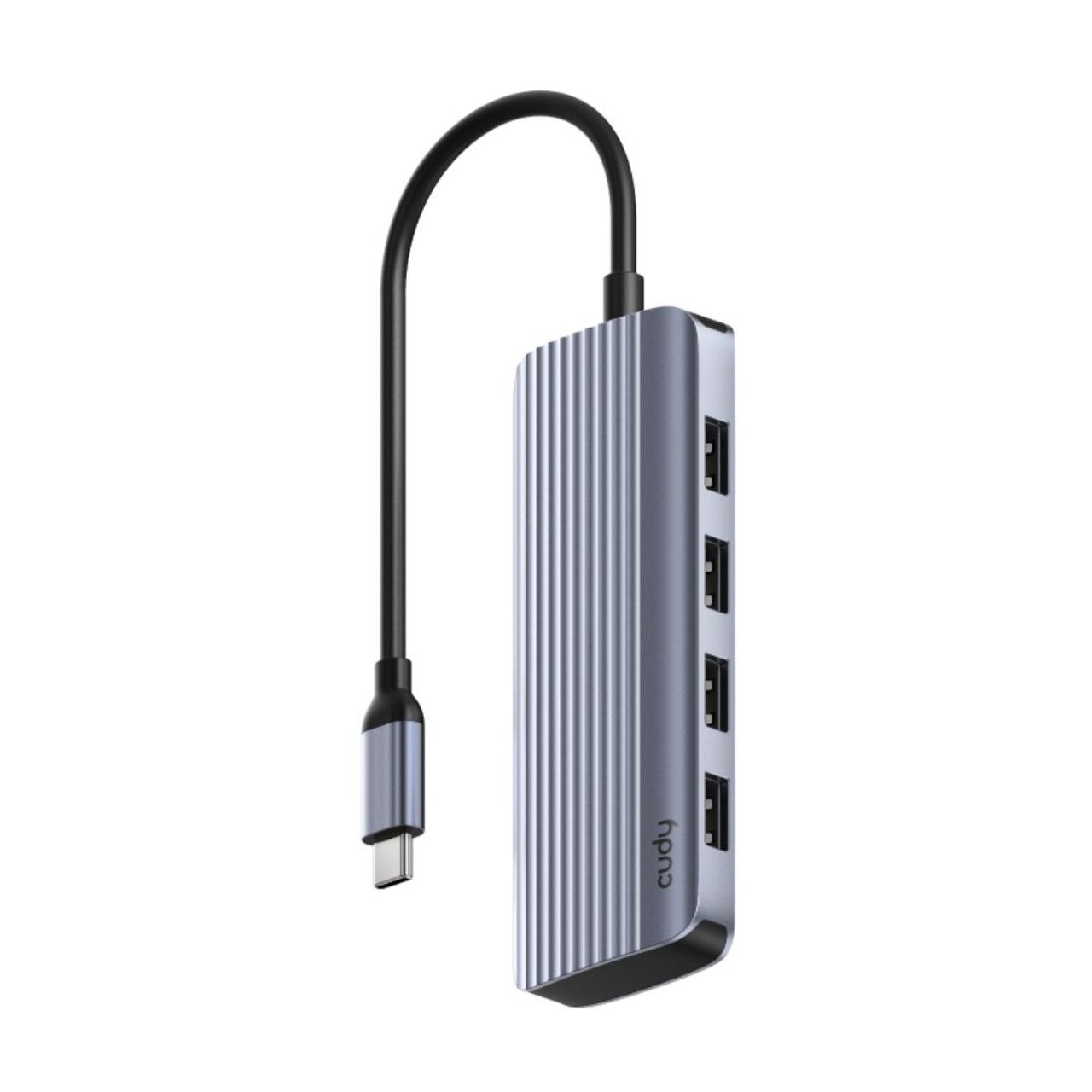 img_8321-2 HUB USB-C CUDY UH500 4K GRAY - Image 1