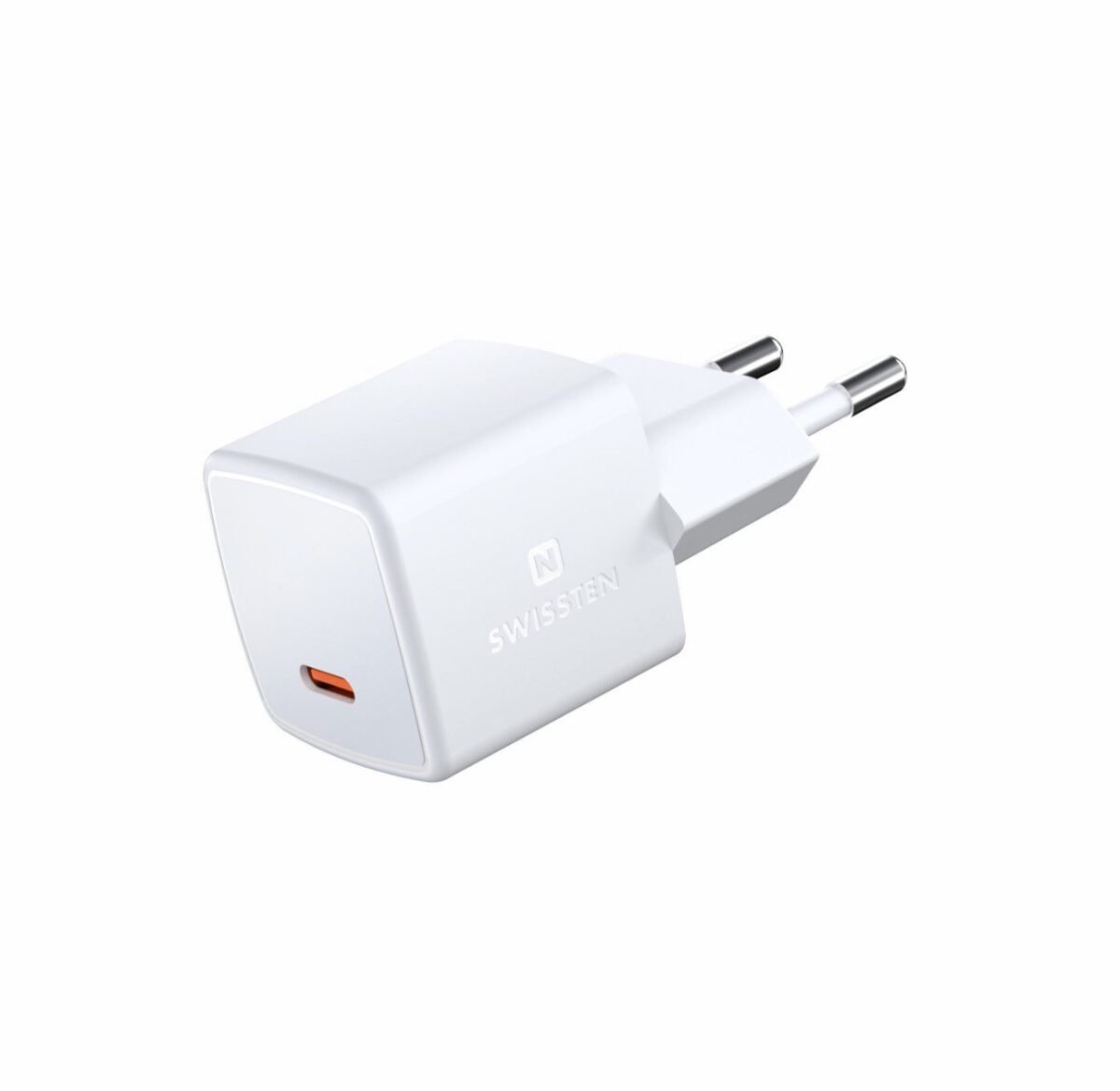 MBUSHES 33W USB-C SWISSTEN MINI GaN 22055100 WHITE - Image 1