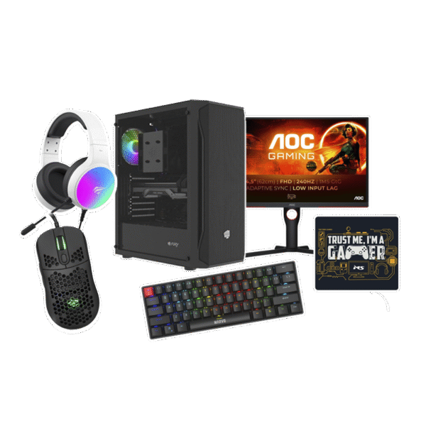 GAMING RUSH B BUNDLE BOX 2 PC GAMING BLD INTEL CORE i5-12400F GEFORCE RTX3050 6GB 16GB 16GB RAM DDR4/ 512GB SSD M.2 H610M COLER XILENCE A250 500W CASE FURY SHOBO SH4F BLACK