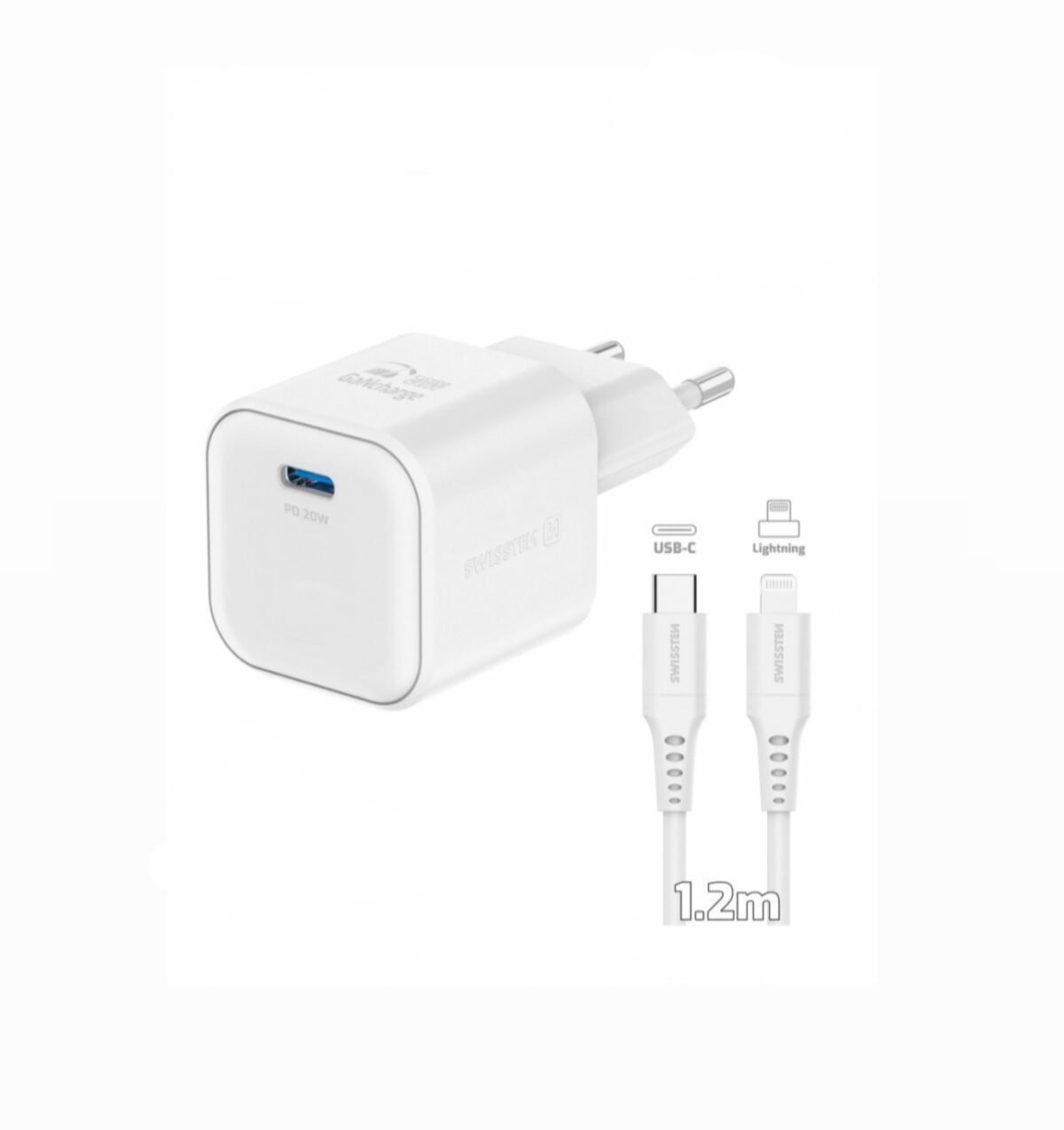 MBUSHES PER TELEFON TYPE-C/ LIGHTNING 20W 22070120 WHITE - Image 1