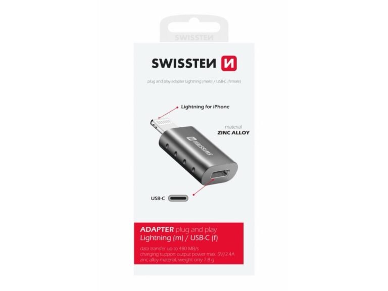 ADAPTER LIGHTNING/TYPE-C SWISSTEN 55500400 GRAY thumbnail 2
