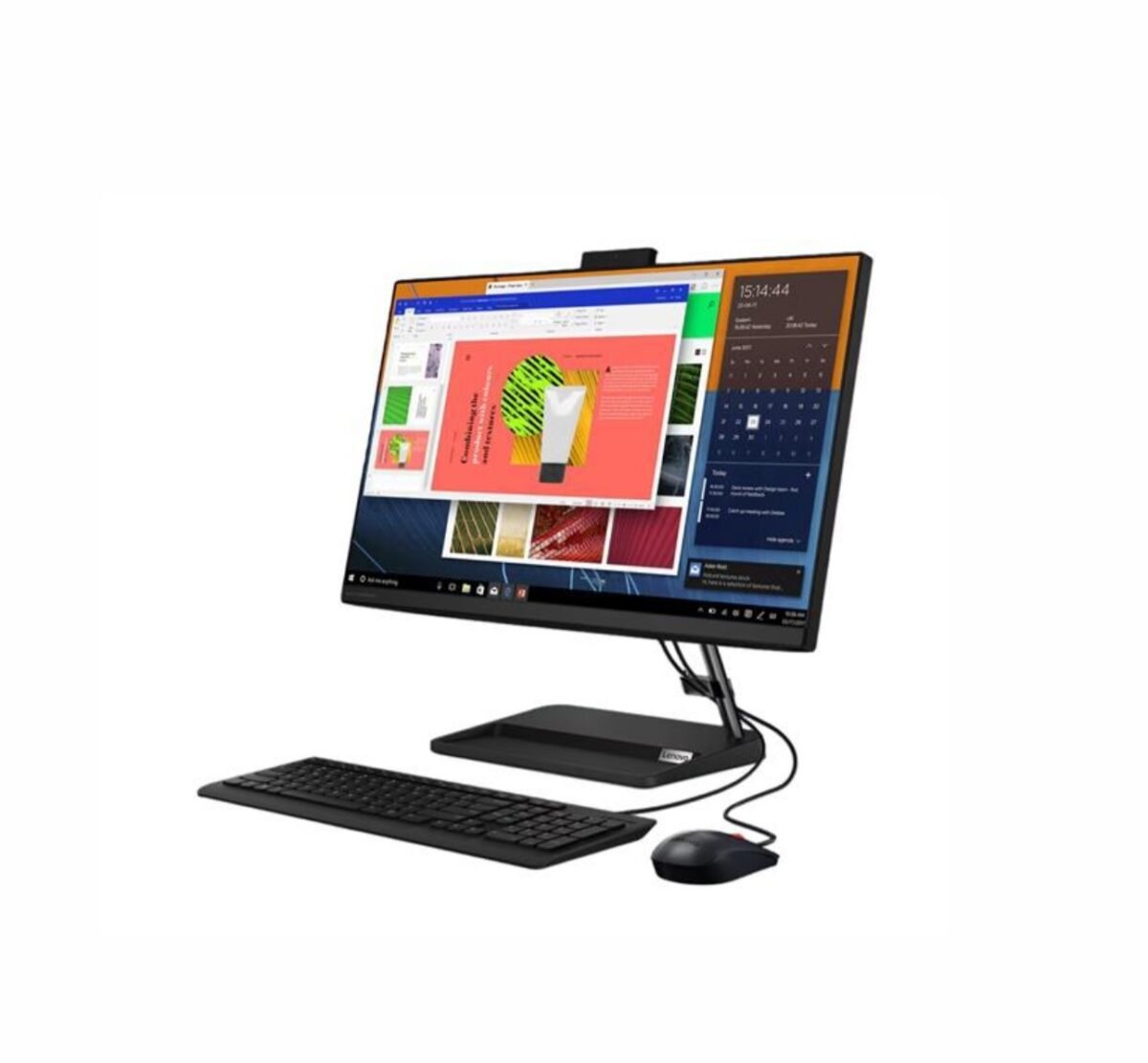 PC ALL IN ONE 23.8" LENOVO AIO IDEACENTRE 3 24ALC6 AMD RYZEN 7 7730U 16/512GB SSD M.2 FHD IPS 250 nits AMD RADEON GRAPHICS BLACK - Image 1