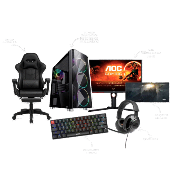 BUNDLE BOX C PC GAMING INTEL CORE I5 14600KF 3,50GHZ, INTEL B760, 2X16GB DDR5 5600MHZ, NVIDIA GEFORCE RTX 5060 8GB GDDR7, M.2 SSD 500GB, 1GB LAN, V315 600W
