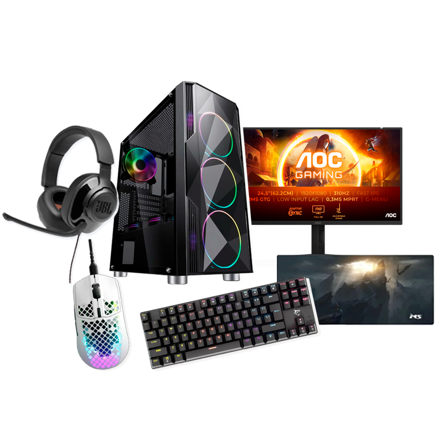 2 BATTLE BUNDLE 3 PC BLD MSG GAMER I109WBT i5 14600KF NVIDIA GeForce RTX5060 8GB 32GB/ 500TB SSD M.2 CASE MS V315 RGB BLACK - Image 1