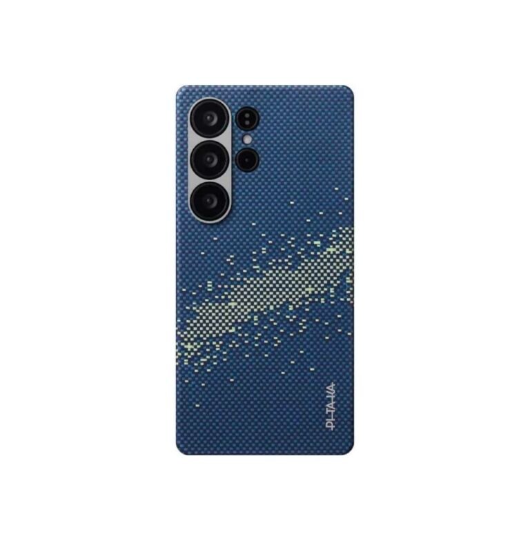 COVER PER SAMSUNG S25 ULTRA PITAKA STARPEAK TACTILE WOVEN MILKY WAY GALAXY ULTRA SLIM MAGSAFE BLACK BLUE