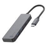 ADAPTER TYPE-C 4 PORT CELLULARLINE HUBUSBC4PD100WDK GRAY