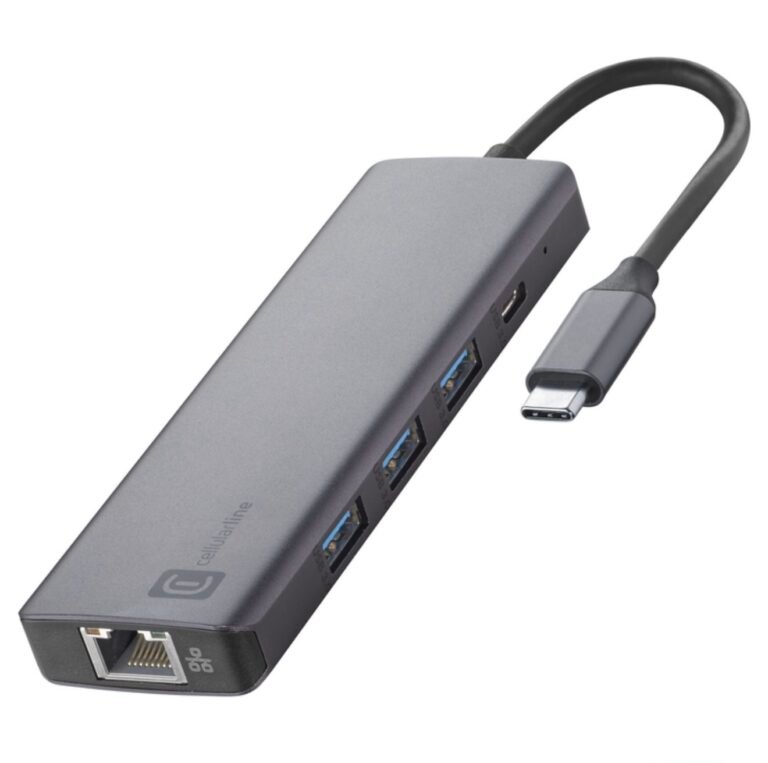 ADAPTER TYPE-C 9 PORT CELLULARLINE HUBUSBC9PD100WDKBLACK”