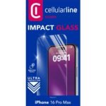 MBROJTES EKRANI PER IPHONE 16 PRO MAX CELLULARLINE ANTISHOCK TEMPARED GLASS - Image 2