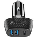 MBUSHES TELEFONI NE VETURE 44W CELLULARLINE CBRUSB3PD44WK 3 PORT BLACK - Image 2