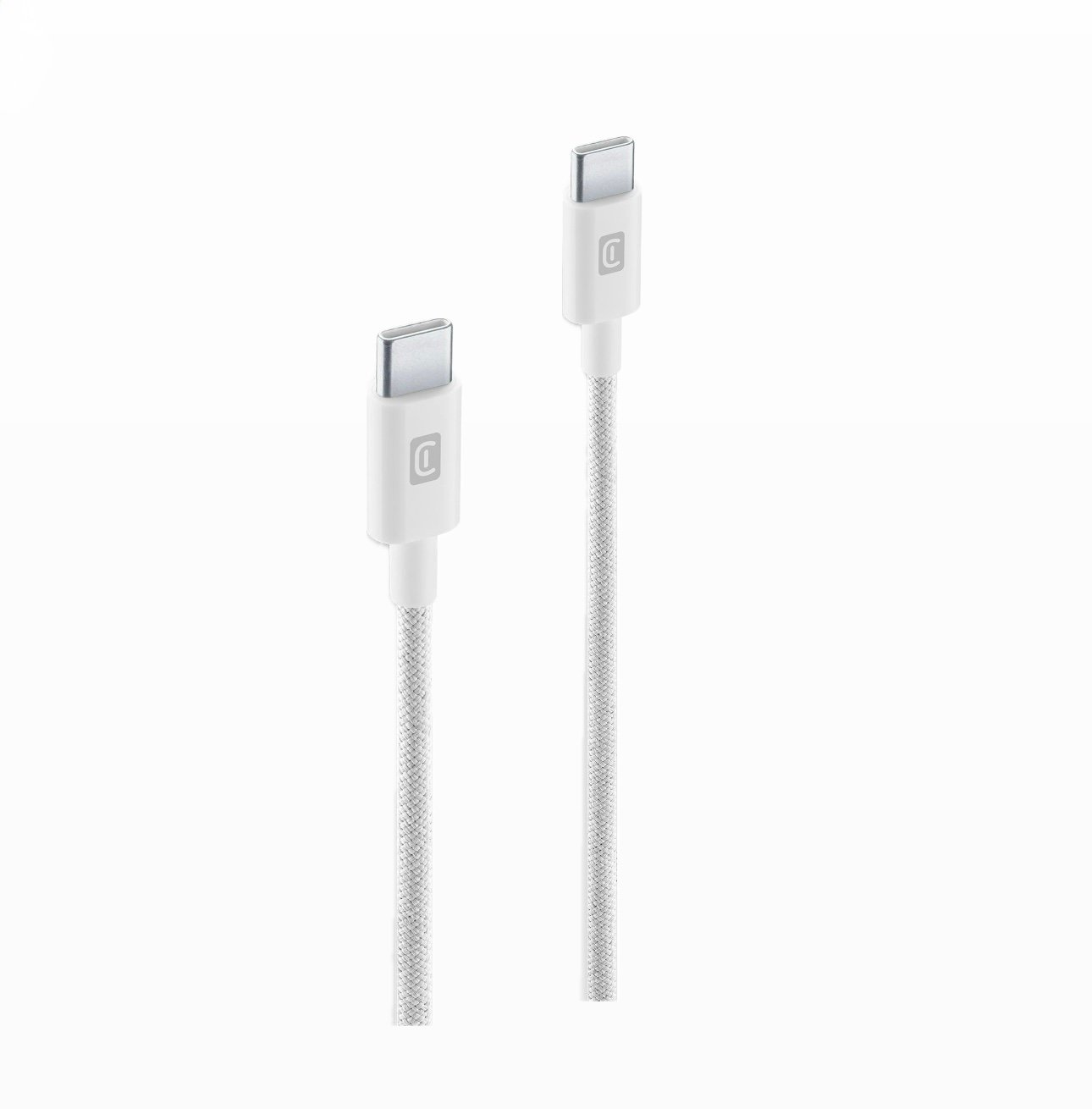 img_8235-2 KABLLO USB-C 2.5m CELLULARLINE DURABLE BRAIDED USBDATABRCTOC25W WHITE - Image 1