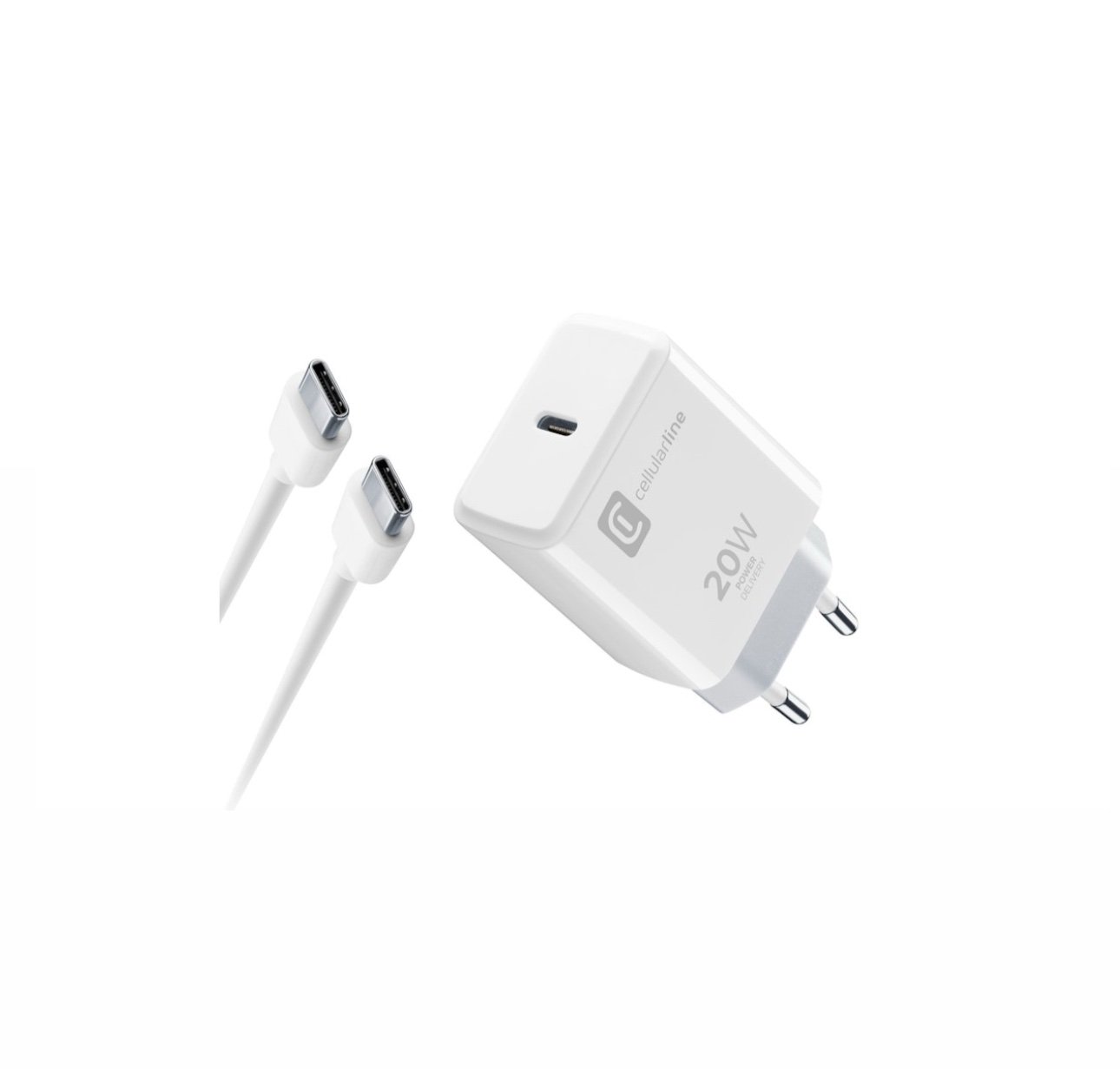 img_8304-3 MBUSHES TELEFONI 20W USB-C CELLULARLINE KIT ACHIPHKITC2CPD20WW WHITE - Image 1