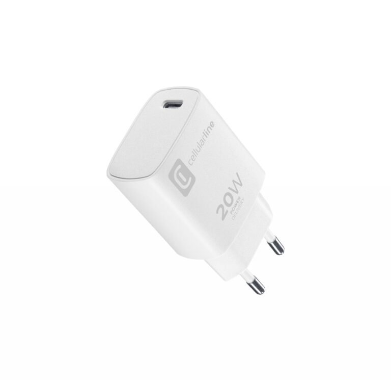 MBUSHES TELEFONI 20W USB-C CELLULARLINE SMALL ACHIPHUSBCPD20SMLW WHITE