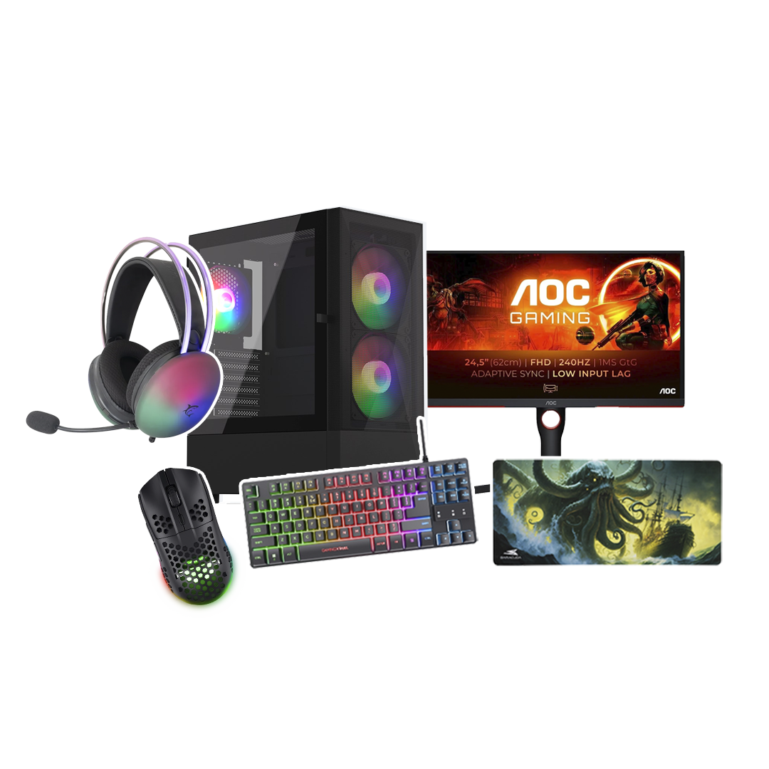 3 NOVEMBER NOVEMBER BUNDLE 4 PC GAMING BLD INTEL CORE i5-14600KF GEFORCE RTX4060 8GB TWIN X2 32GB/ 1TB SSD M.2 MSI H610M-E PRO TR2 S 700W CASE KRUX - Image 1