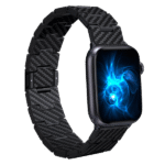 RRIP PER APPLE WATCH PITAKA CARBON FIBER BRACEKET BAND RETRO BLACK GRAY TWIL - Image 2