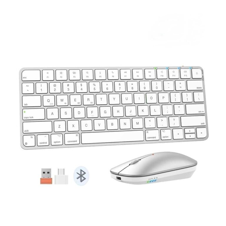 TASTIERE DHE MOUSE WIRELESS MEETION C210 SILVER WHITE