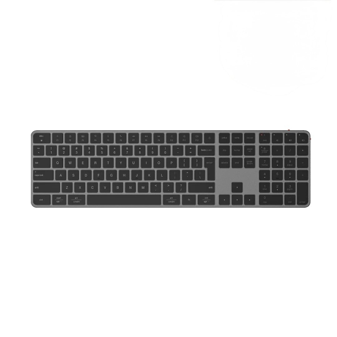 img_1332-2 TASTIERE WIRELESS MEETION IKEY K230 GRAY BLACK - Image 1