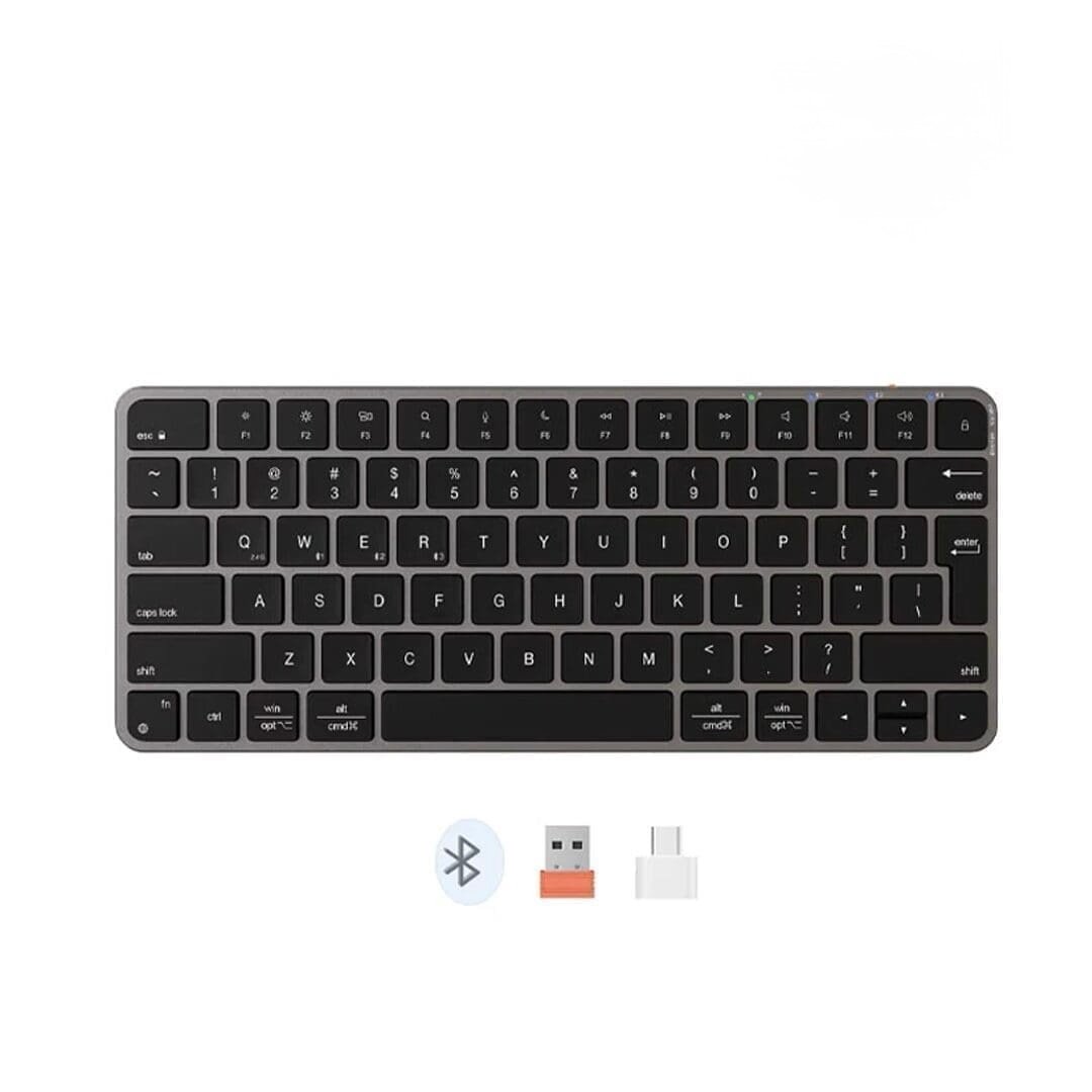 img_1342 TASTIERE WIRELESS MEETION IKEY K210 GRAY BLACK - Image 1