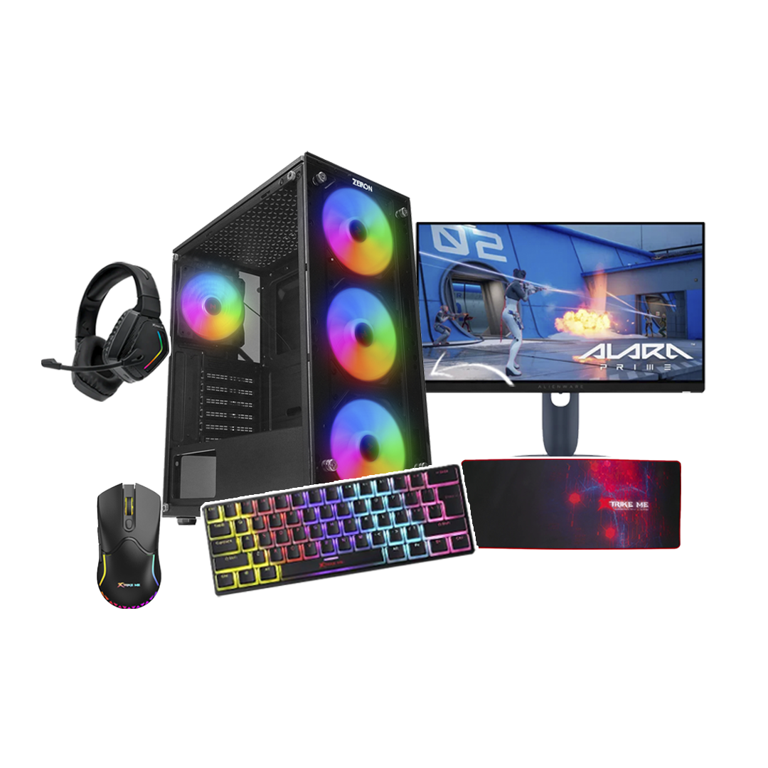 AA BUNDLE LOVE 3 PC BLD AMD RYZEN 7 5700X RTX 5060 8GB 16GB DDR4 512SSD 750W Computer Case Zeiron Z-MASTER - Image 1