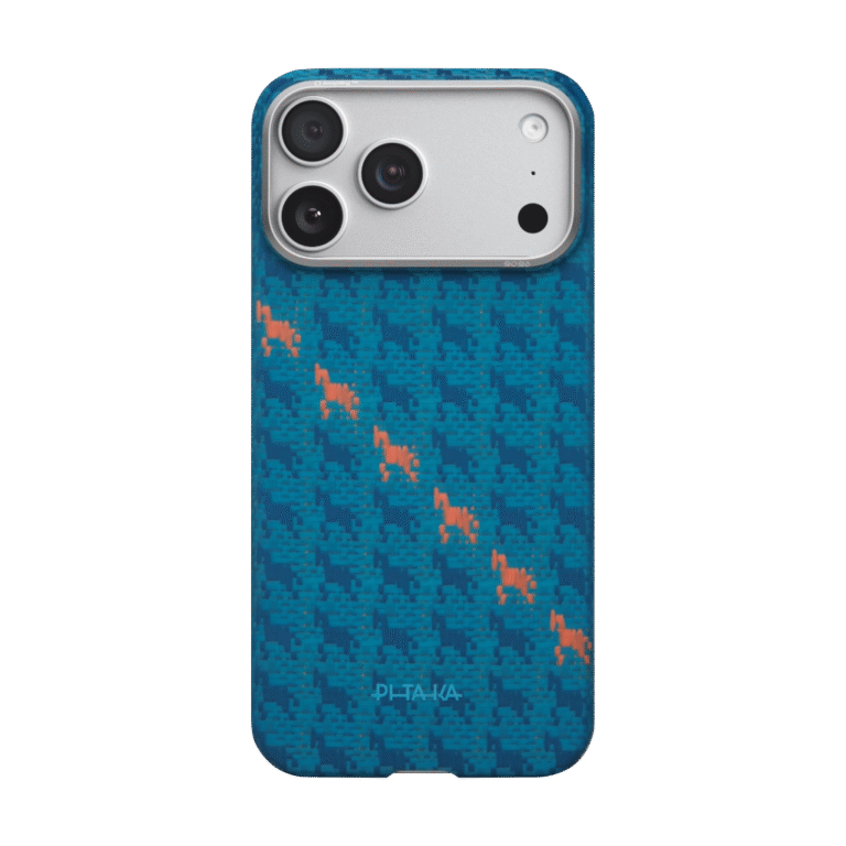 COVER PER IPHONE 17 PRO MAX PITAKA HAPPINESS RIDES EDGE INDIGO