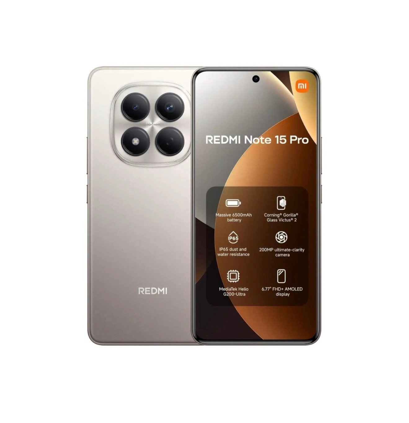 SMARTPHONE XIAOMI REDMI NOTE 15 PRO DS 12/512GB TITANIUM NO CHARGER