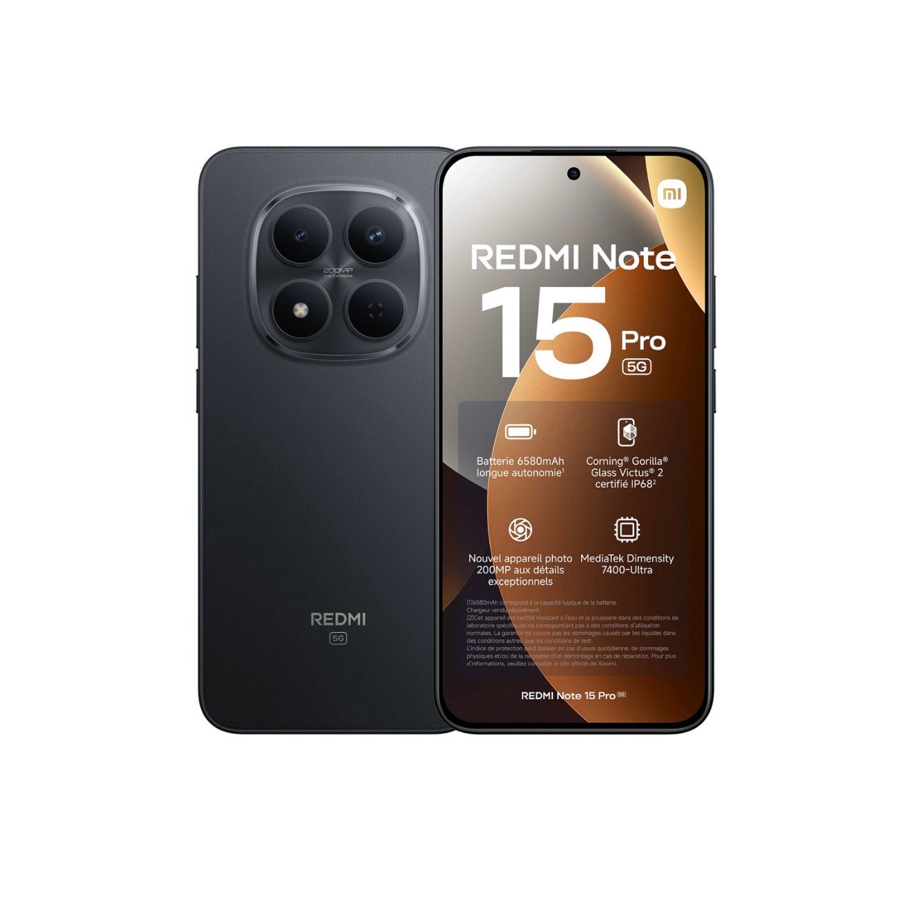 SMARTPHONE XIAOMI REDMI NOTE 15 PRO 5G 12/512GB MIDNIGHT BLACK NO CHARGER