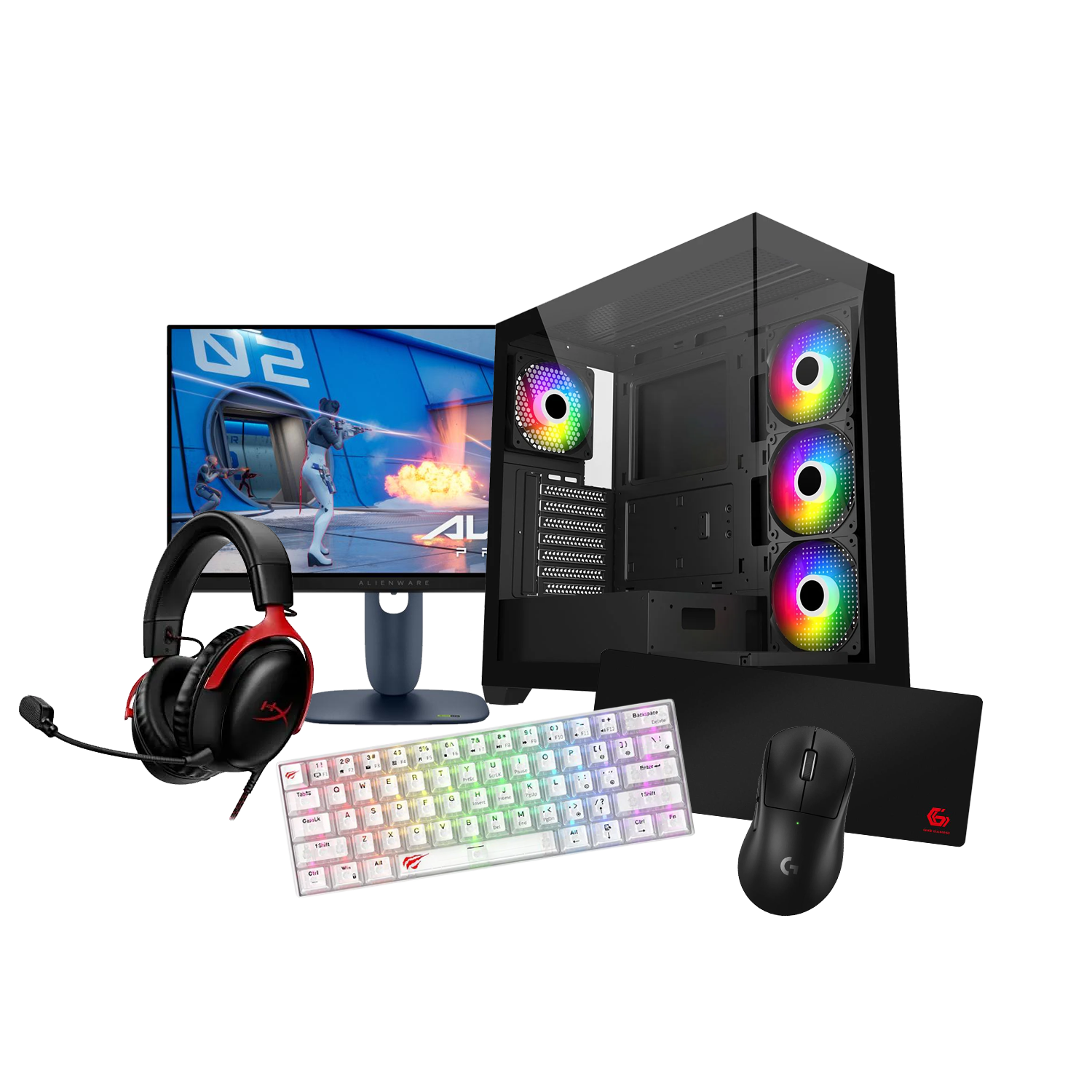 bundle-6 HEADSHOT BUNDLE 6 PC BLD GAMING AMD RYZEN 7 7800X3D 5070 12GB 32GB RAM DDR5/ 512GB SSD M.2 CPU FAN XILENCE CRYON DUAL TOWER 850W FSP M340-BA ATX - Image 1