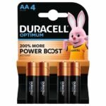 BATERI 1.5V AA 4PCS  DURACELL OPTIMUM 4 MX1500 ALKALINE