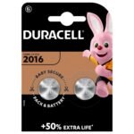 BATERI 3V DURACELL 2PCS CR2016 LITHIUM