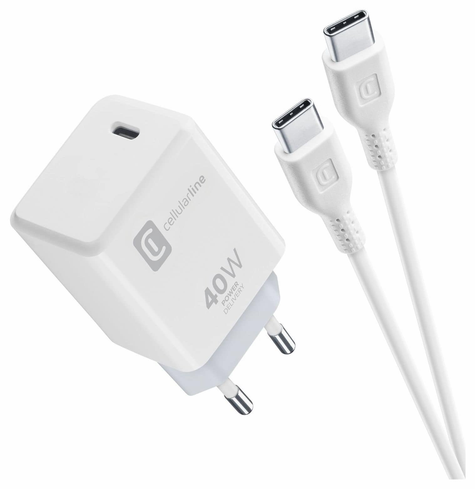 img_4654-2 MBUSHES PER TELEFON 40W USB-C CELLULARLINE DE65571297 1m WHITE - Image 1