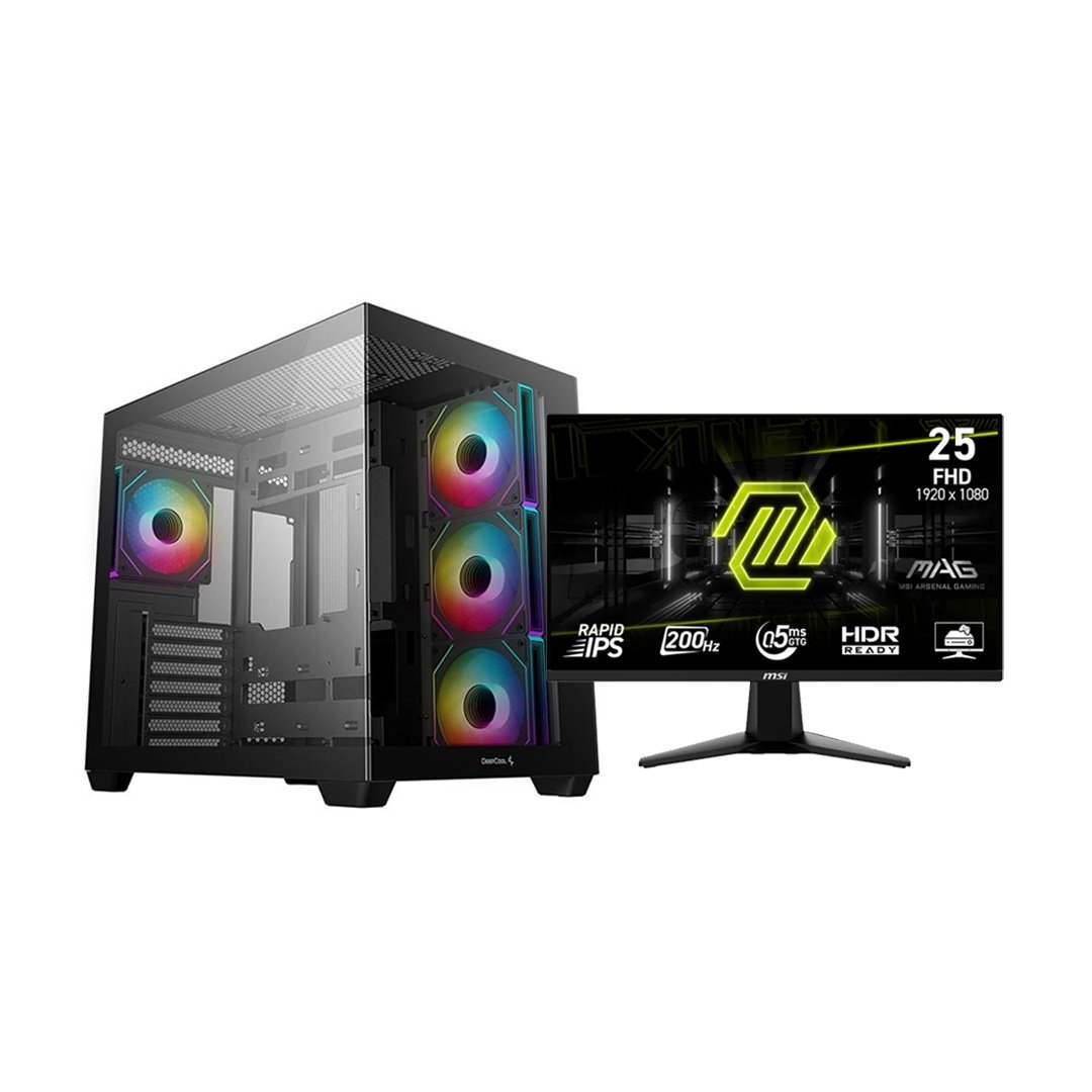 7-3 VICTORY BUNDLE 7 PC GAMING BLD AMD RYZEN 7 7800X3D GEFORCE RTX 5060 8GB 16GB DDR5 500GB M2 & MONITOR MSI MAG255XF 300Hz - Image 1