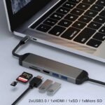 SHUMEZUES USB-C 5IN1 WIWU ALPHA A521H GRAY - Image 2