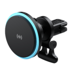 MBUSHES PER TELEFON WIRELESS 15W DHE MBAJTES MAGNETIK PER VETURE HAVIT W3032 BLACK - Image 2